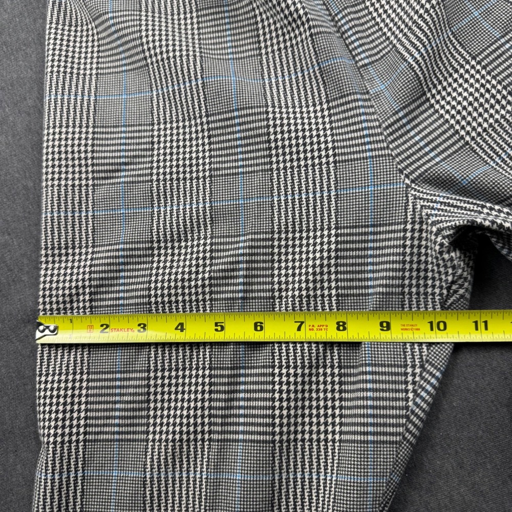 American Eagle Glen Plaid Pull On Tapered Pants Grey Blue XL 1339 - Picture 4 of 8